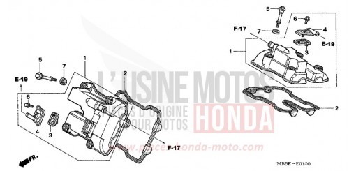 CYLINDER HEAD COVER VTR1000F5 de 2005